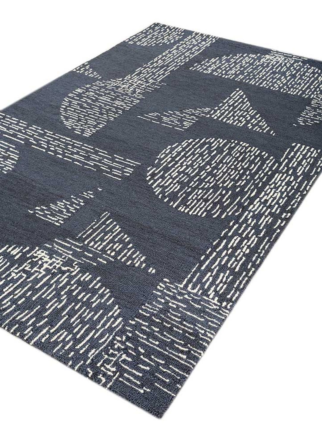 Wool Rug - 240 x 150 cm - dark blue