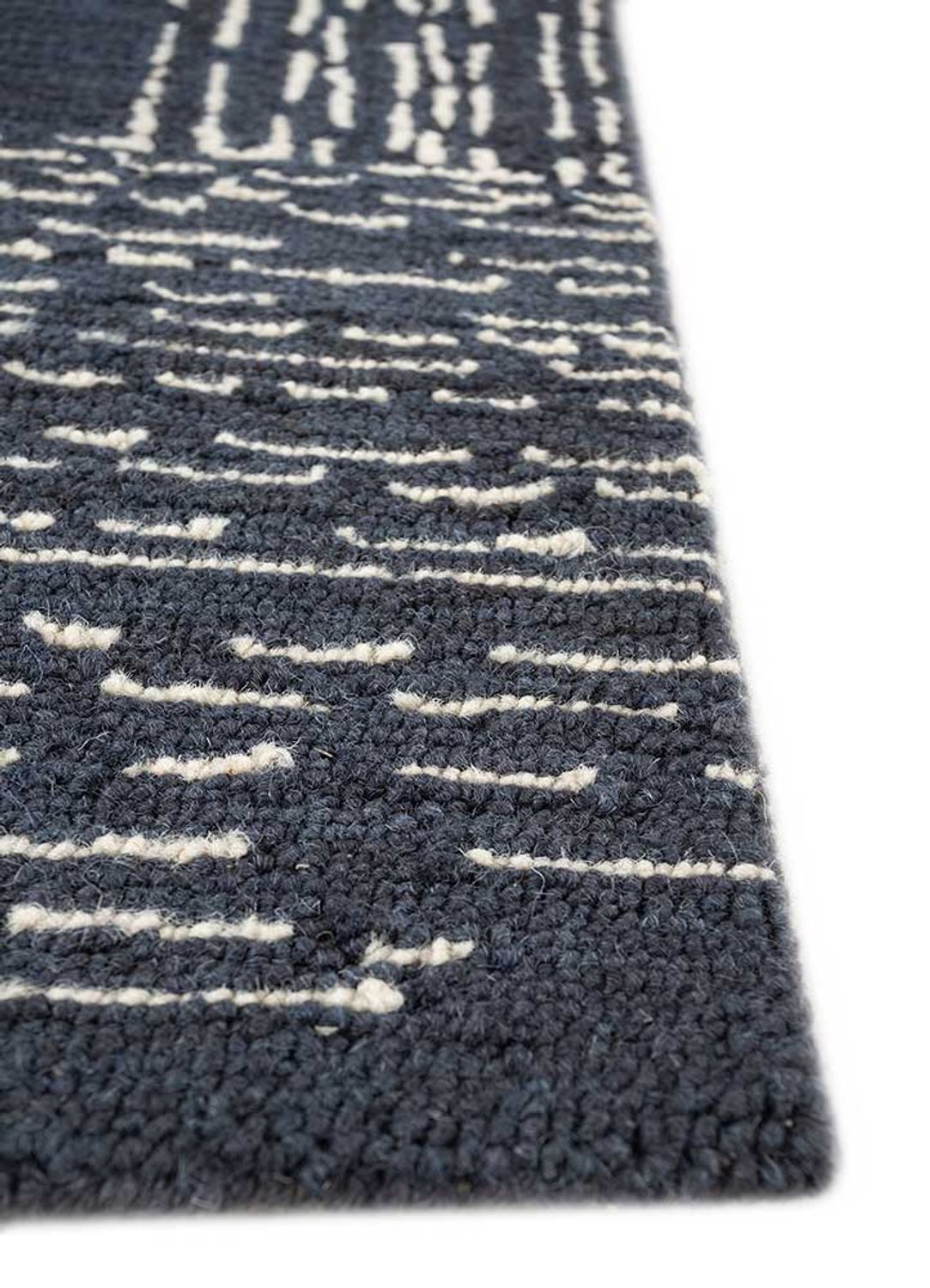 Wool Rug - 240 x 150 cm - dark blue