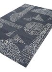 Wool Rug - 240 x 150 cm - dark blue