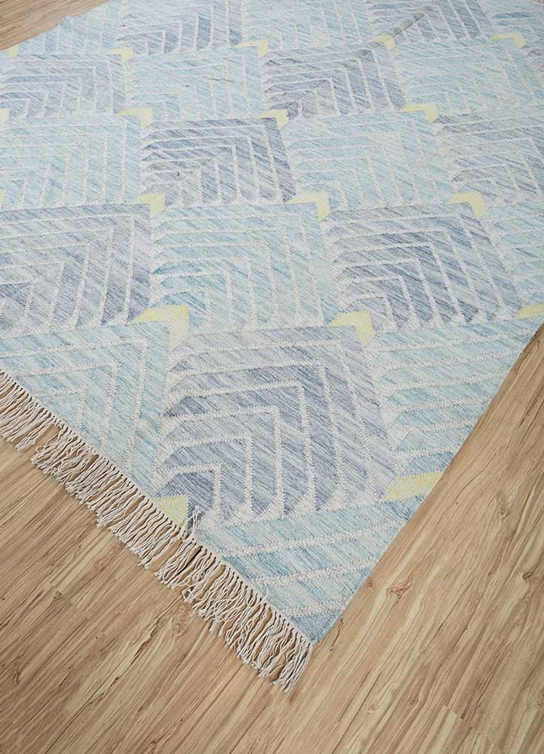 Wool Rug - 300 x 240 cm - light blue