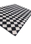 Wool Rug - 280 x 182 cm - black and white