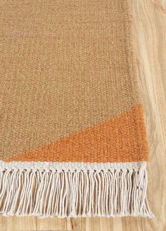 Wool Rug - 90 x 60 cm - gold