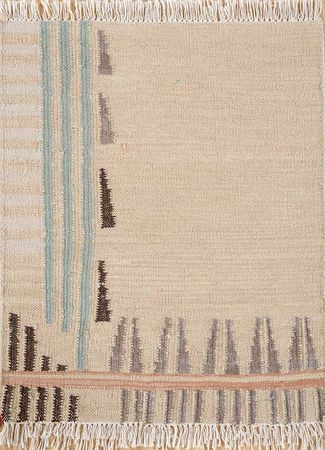 Wool Rug - 90 x 60 cm - light beige