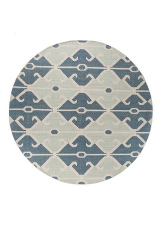 Wool Rug round  - 210 x 210 cm - multicolored