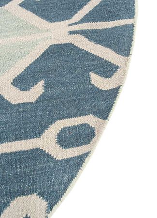 Wool Rug round  - 210 x 210 cm - multicolored