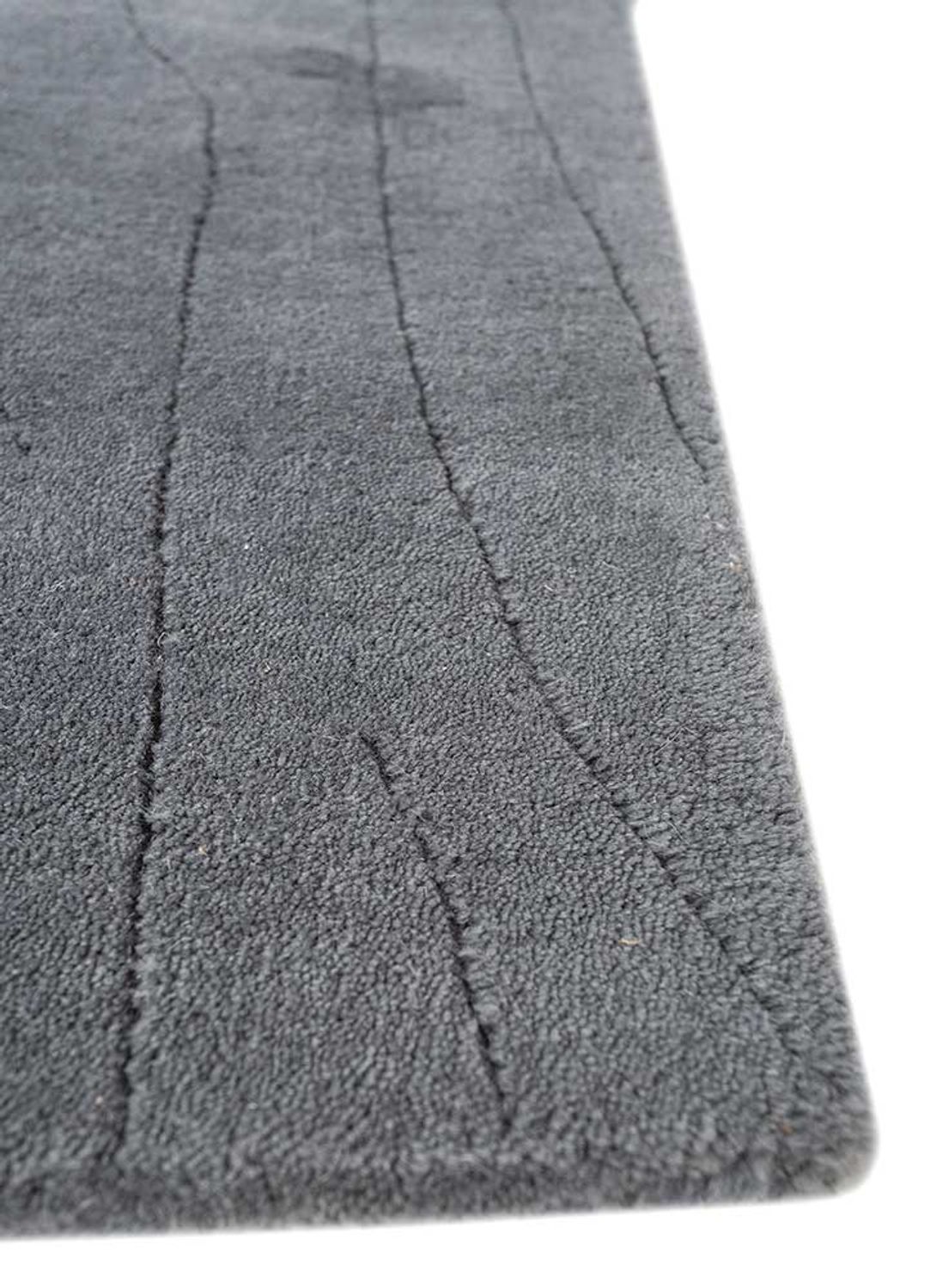 Wool Rug - 233 x 165 cm - dark grey