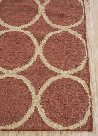 Wool Rug - 228 x 158 cm - orange