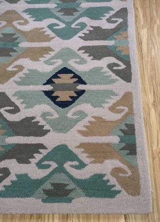 Wool Rug - 240 x 150 cm - green