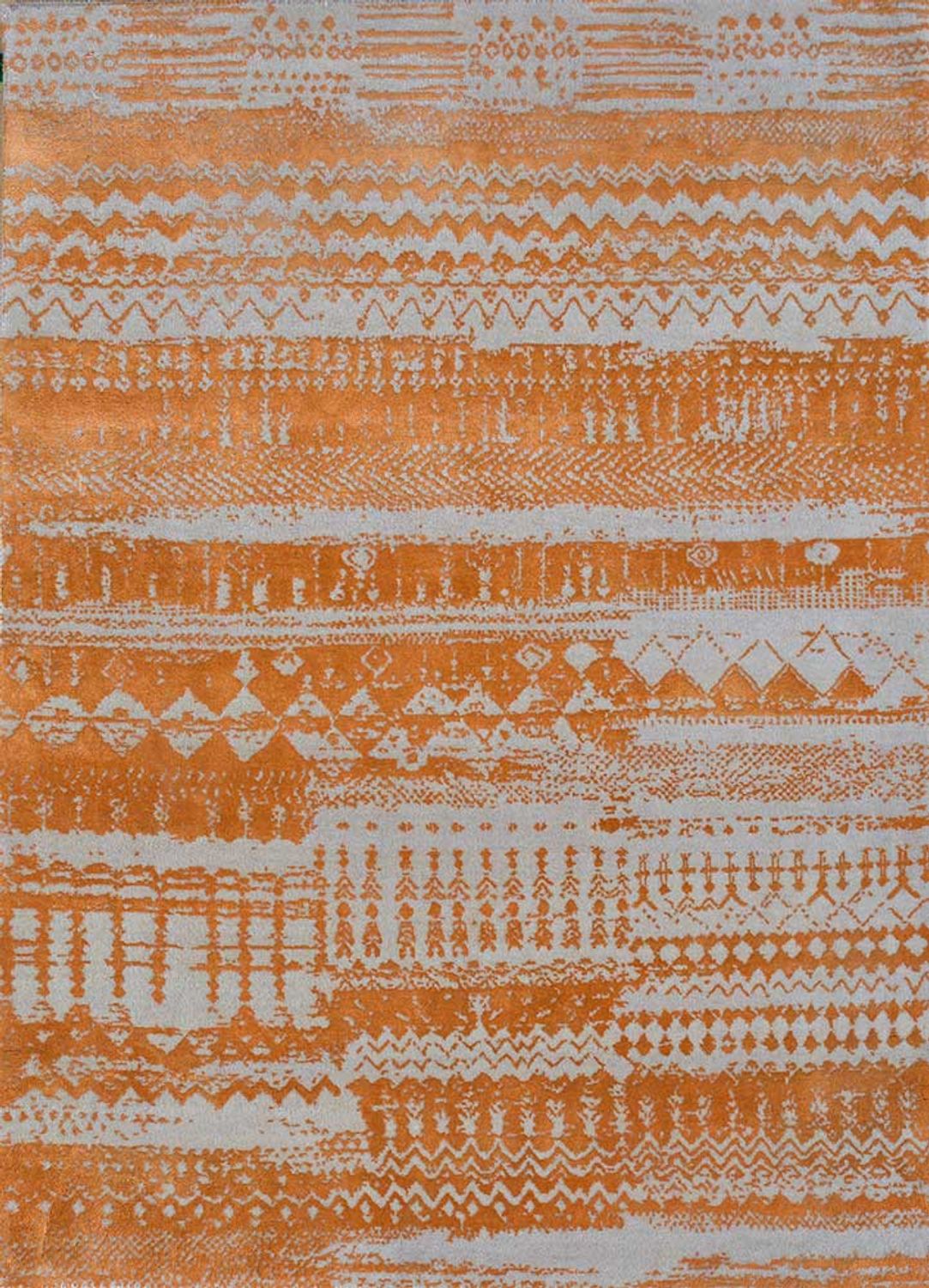 Wool Rug - 113 x 90 cm - orange