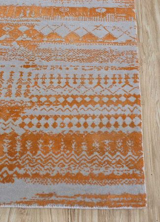 Wool Rug - 113 x 90 cm - orange