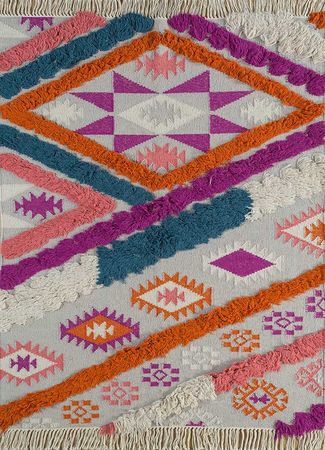 Wool Rug - 180 x 120 cm - multicolored