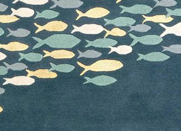 Wool Rug round  - 120 x 120 cm - multicolored