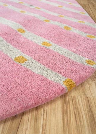 Wool Rug other shape  - 190 x 180 cm - rose