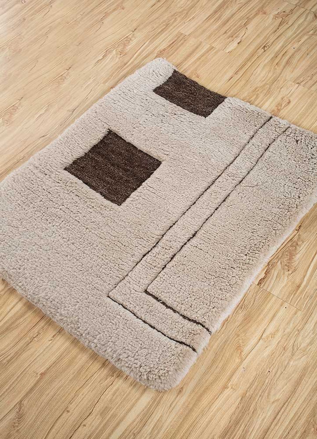 Wool Rug - 90 x 60 cm - cream