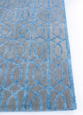 Wool Rug - 180 x 120 cm - sea blue