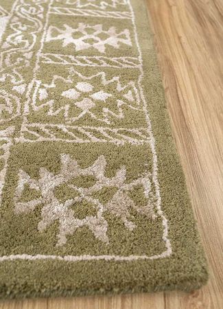 Wool Rug - 240 x 150 cm - olive green