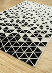 Wool Rug - 240 x 150 cm - black and white