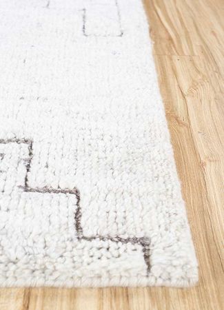 Wool Rug - 90 x 60 cm - cream