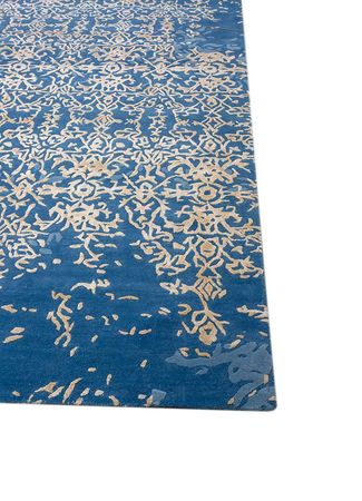 Wool Rug - 465 x 375 cm - blue