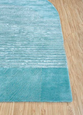 Designer Rug other shape  - 210 x 150 cm - turquoise