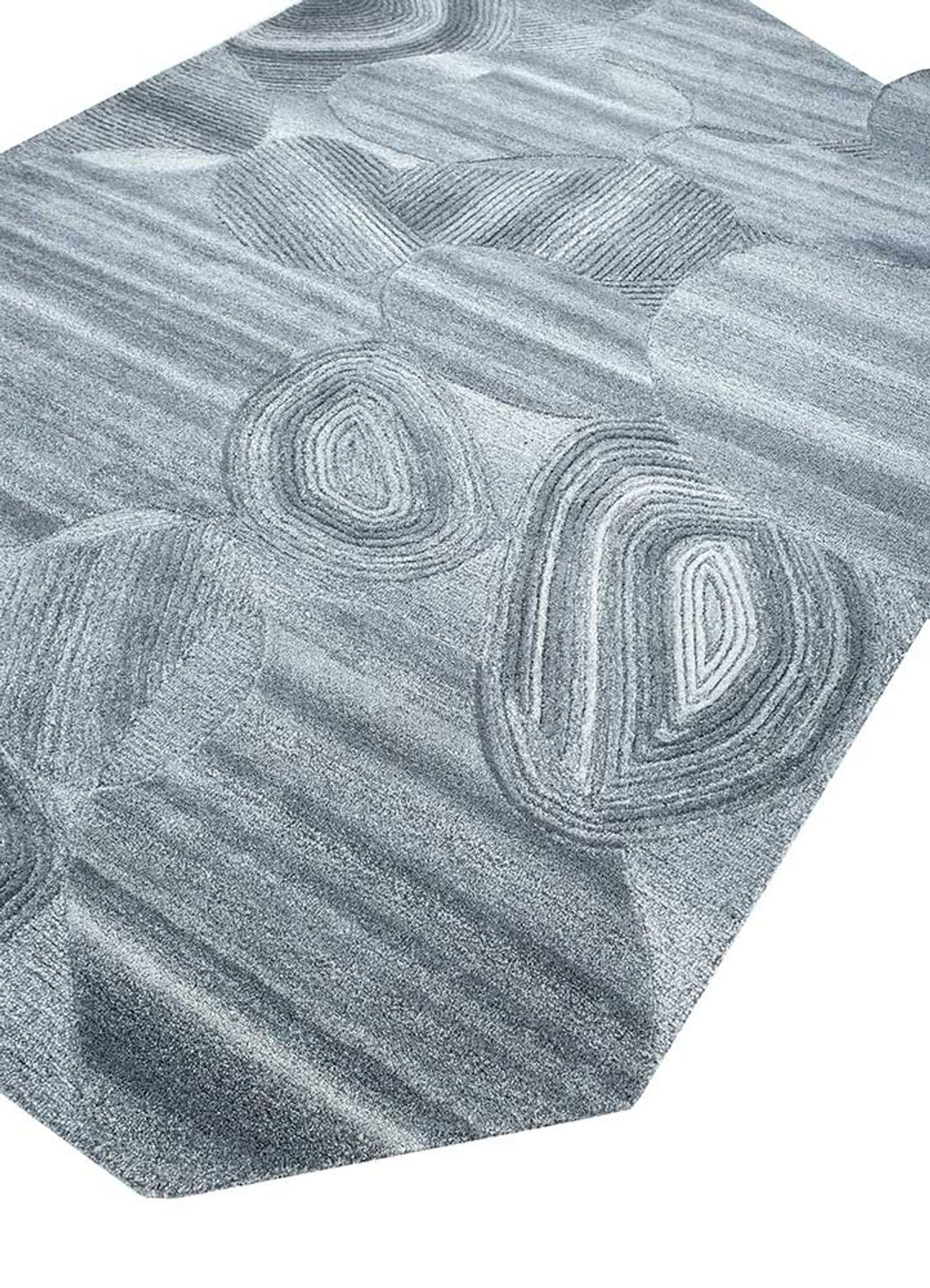 Wool Rug other shape  - 270 x 180 cm - grey