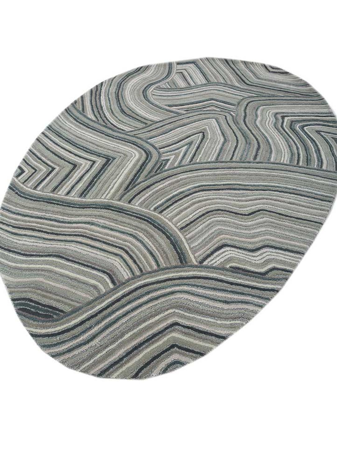 Wool Rug other shape  - 240 x 150 cm - multicolored