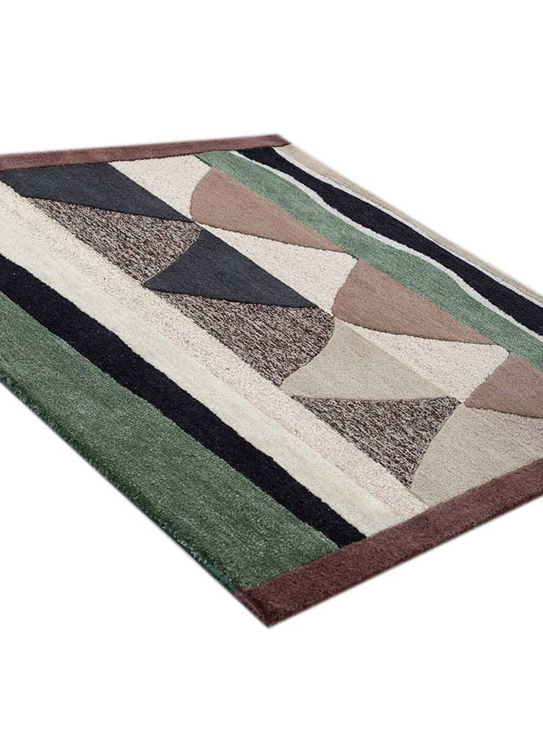 Wool Rug square  - 120 x 120 cm - multicolored