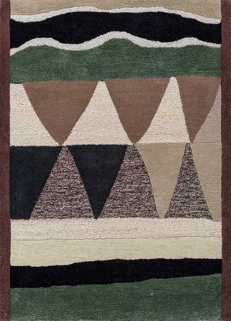 Wool Rug square  - 120 x 120 cm - multicolored