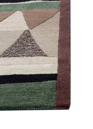 Wool Rug square  - 120 x 120 cm - multicolored