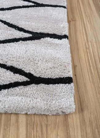 Wool Rug - 240 x 150 cm - silver