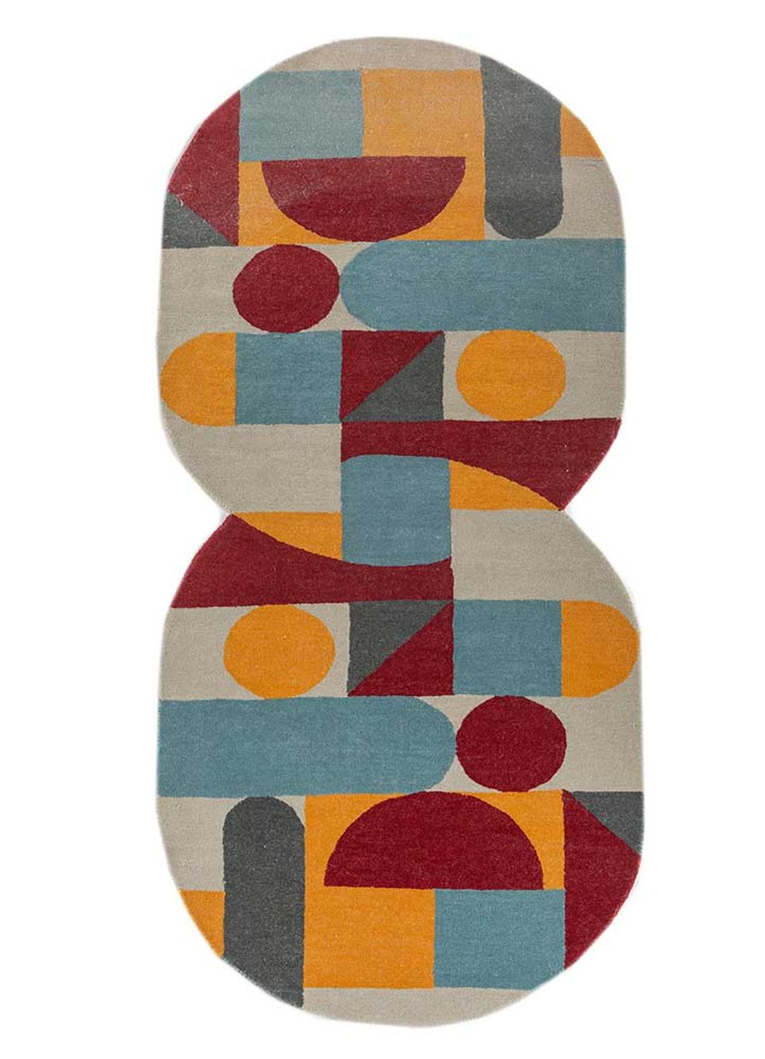 Wool Rug other shape  - 218 x 90 cm - orange