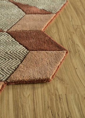 Wool Rug other shape  - 140 x 195 cm - mint green