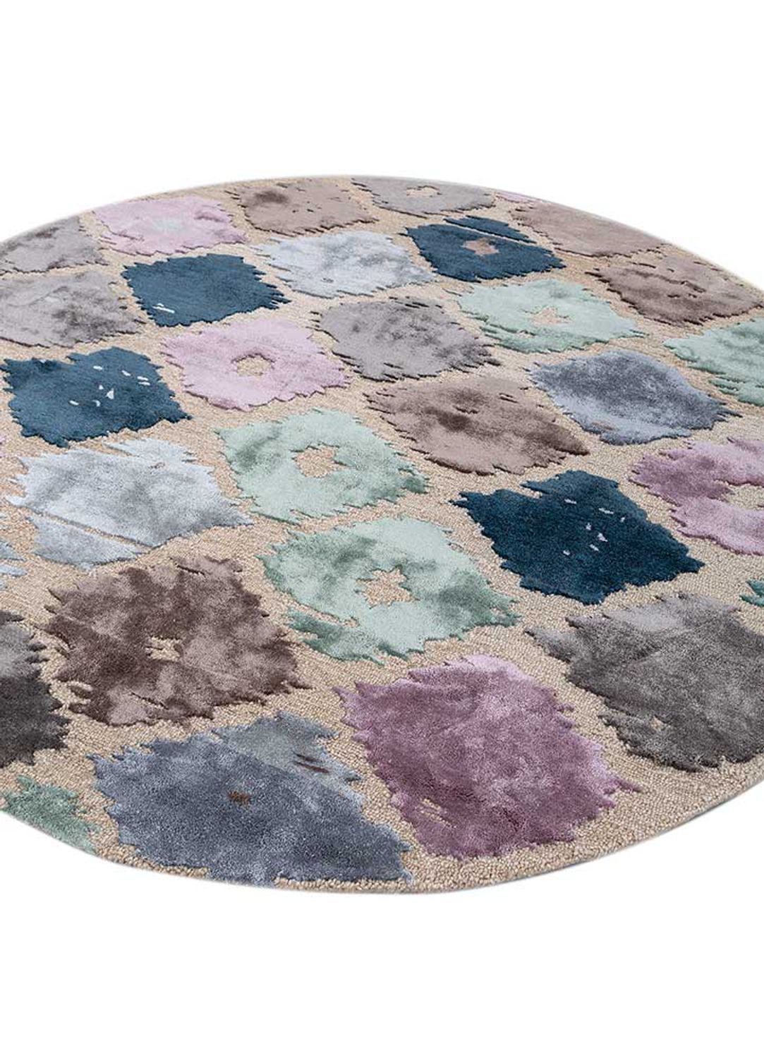 Wool Rug round  - 210 x 210 cm - beige