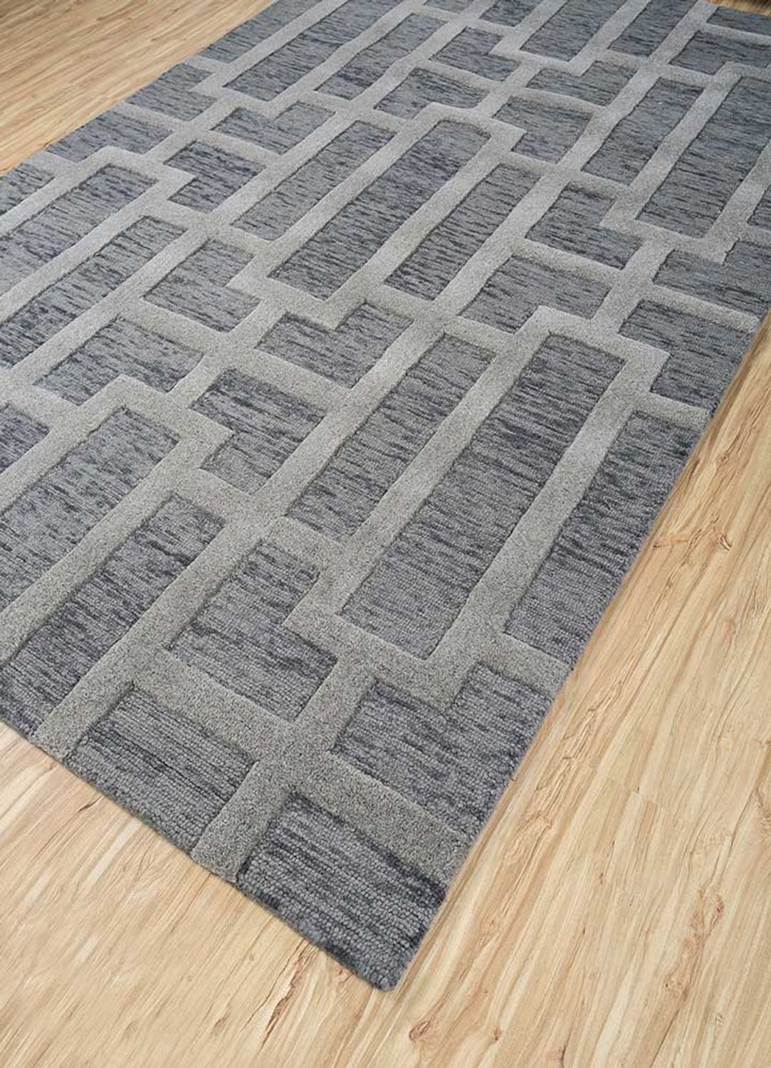 Wool Rug - 240 x 150 cm - grey