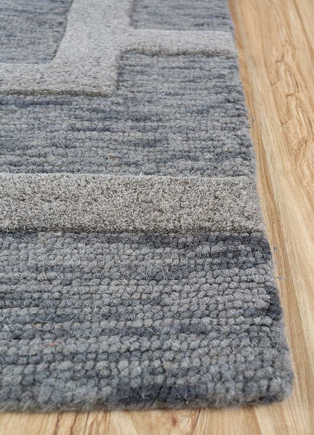 Wool Rug - 240 x 150 cm - grey