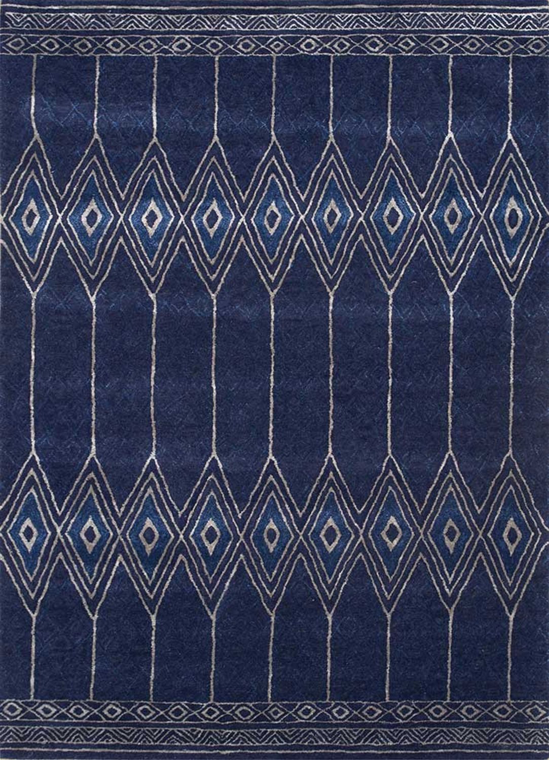 Wool Rug - 240 x 150 cm - dark blue