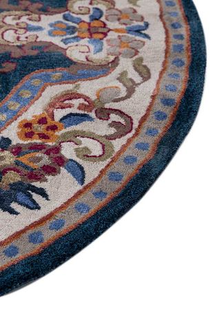 Wool Rug round  - 180 x 180 cm - multicolored