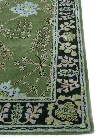 Wool Rug - 240 x 150 cm - green