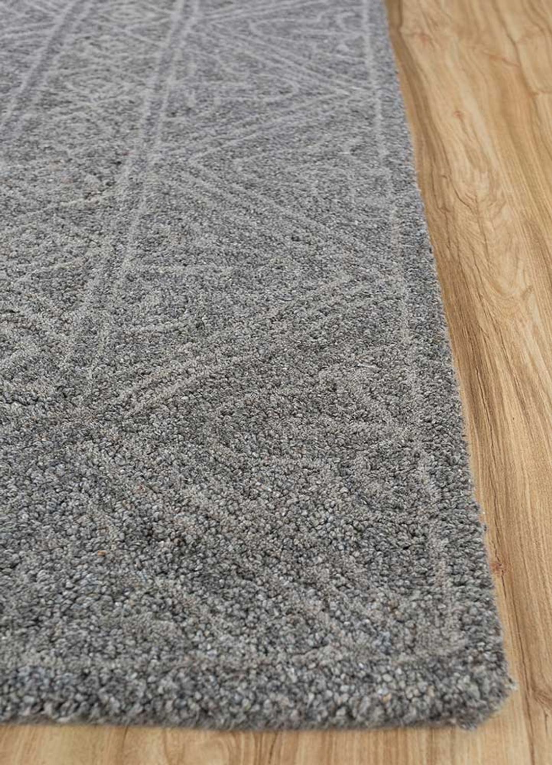 Wool Rug - 240 x 150 cm - light grey