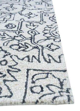 Wool Rug - 240 x 150 cm - black and white