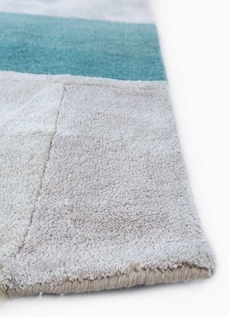 Wool Rug other shape  - 270 x 180 cm - blue