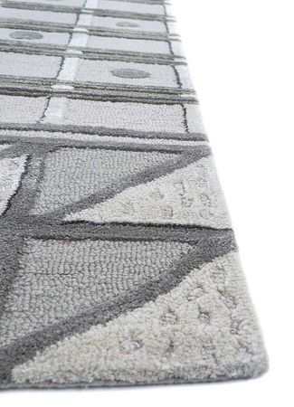 Wool Rug - 270 x 180 cm - silver