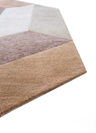 Wool Rug other shape  - 210 x 180 cm - beige