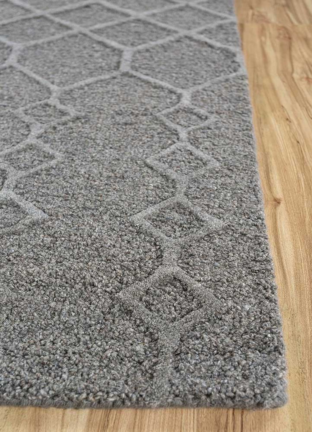 Wool Rug - 240 x 150 cm - grey