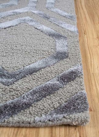 Wool Rug - 240 x 150 cm - grey