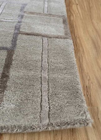 Wool Rug - 270 x 180 cm - silver