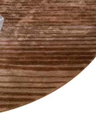 Wool Rug round  - 240 x 240 cm - gold