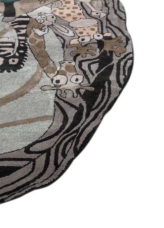 Wool Rug other shape  - 180 x 120 cm - multicolored