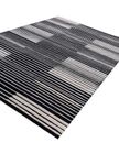 Wool Rug - 270 x 180 cm - black and white