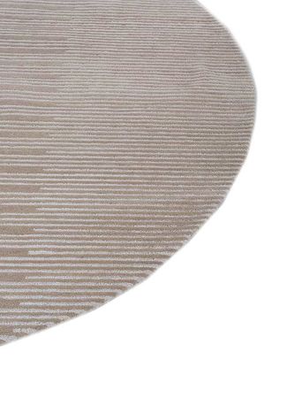 Wool Rug round  - 180 x 180 cm - beige
